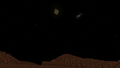 View of Overworld and other celestial bodies seen in the martian sky.